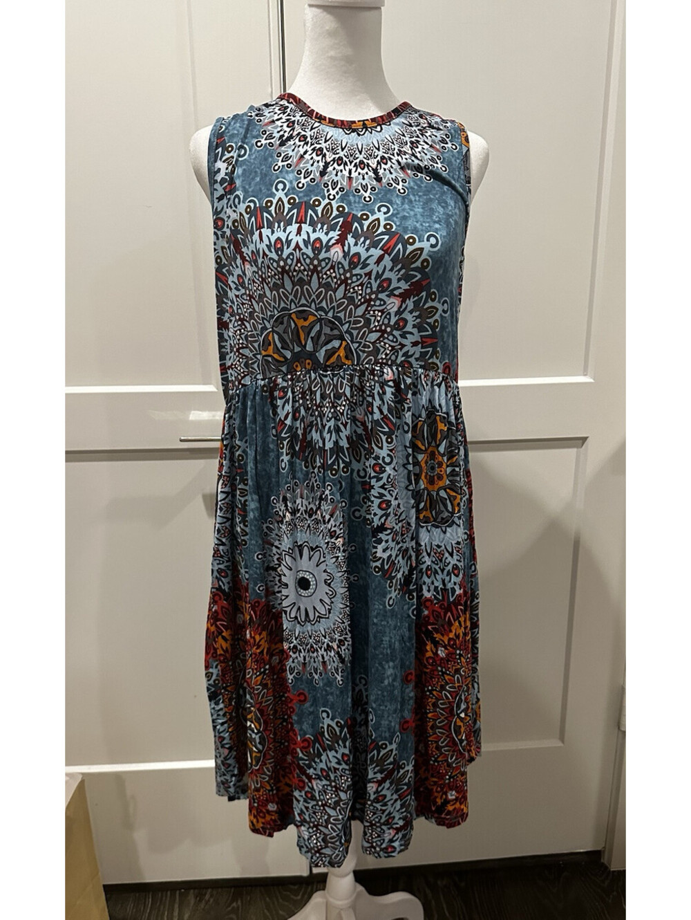 NWT! Women's Yundai Midi Dress Paisley Colorful Midi Dress Size 2XL 2 Available - Picture 1 of 10